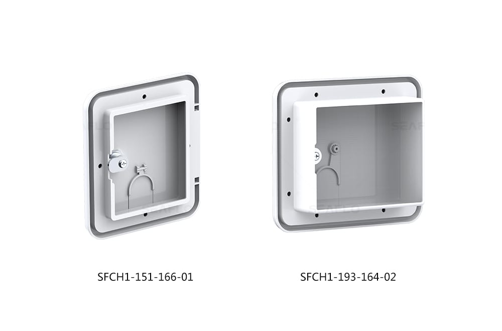 Square cable hatch Size: 151x166mm;106x121mm2
Color: white 