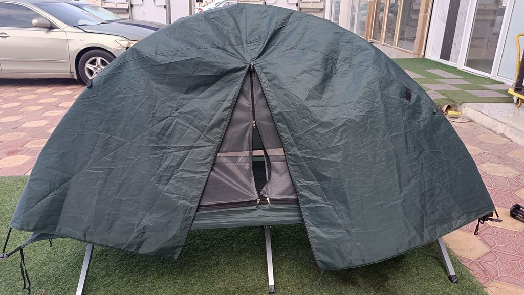 




camping bed and tent 