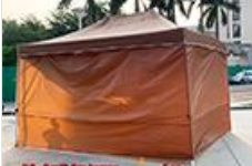 COVER FOR MUDALLAH 3*3,3M SIZE-2*2 BLUE AND BROWN WITH DOOR