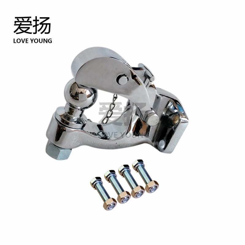 TRAILER HOOK WITH BALL CHROMED