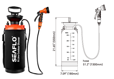 8L Outdoor  Camping  Shower